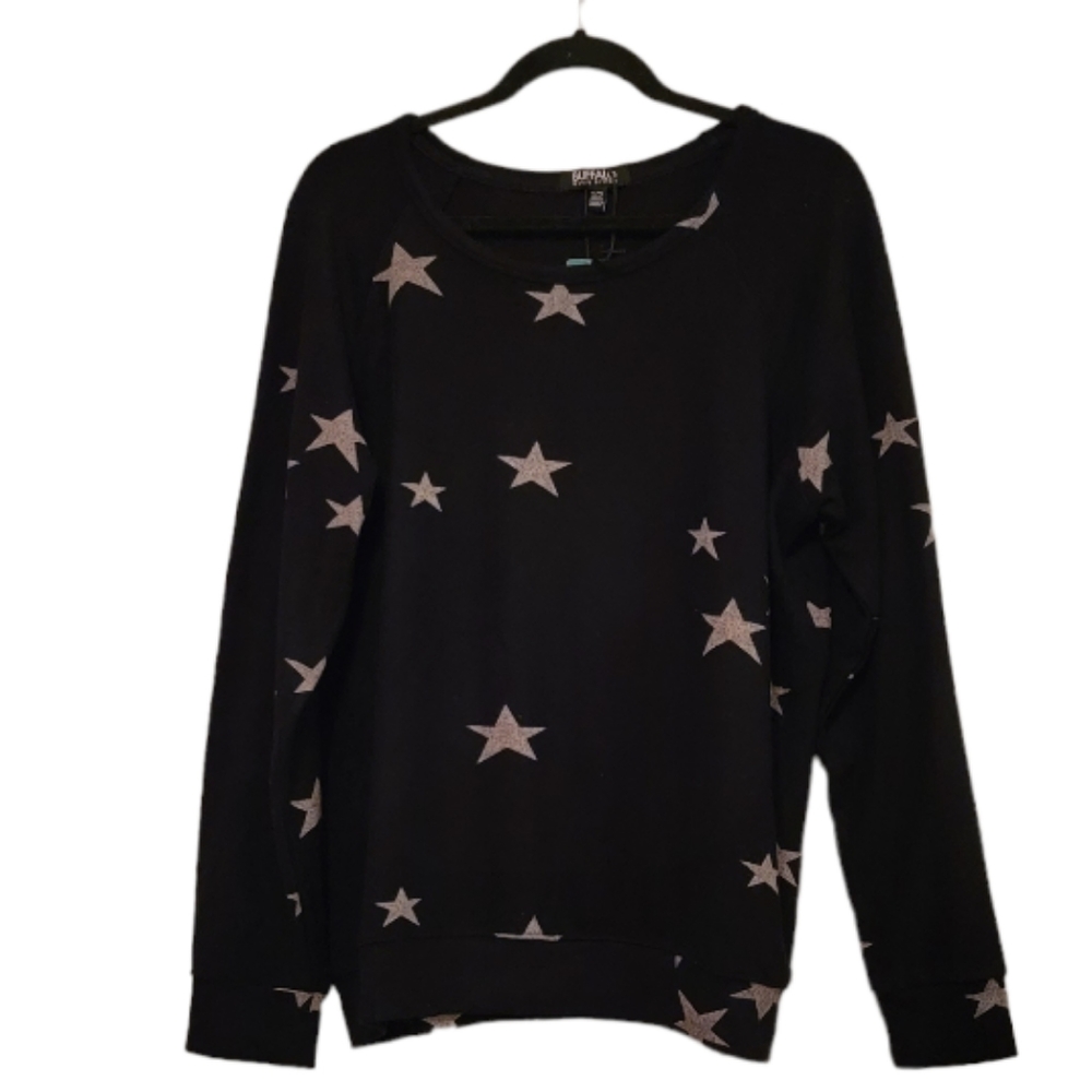 Black and Grey Buffalo David Bitton Women's Graphic Sweater